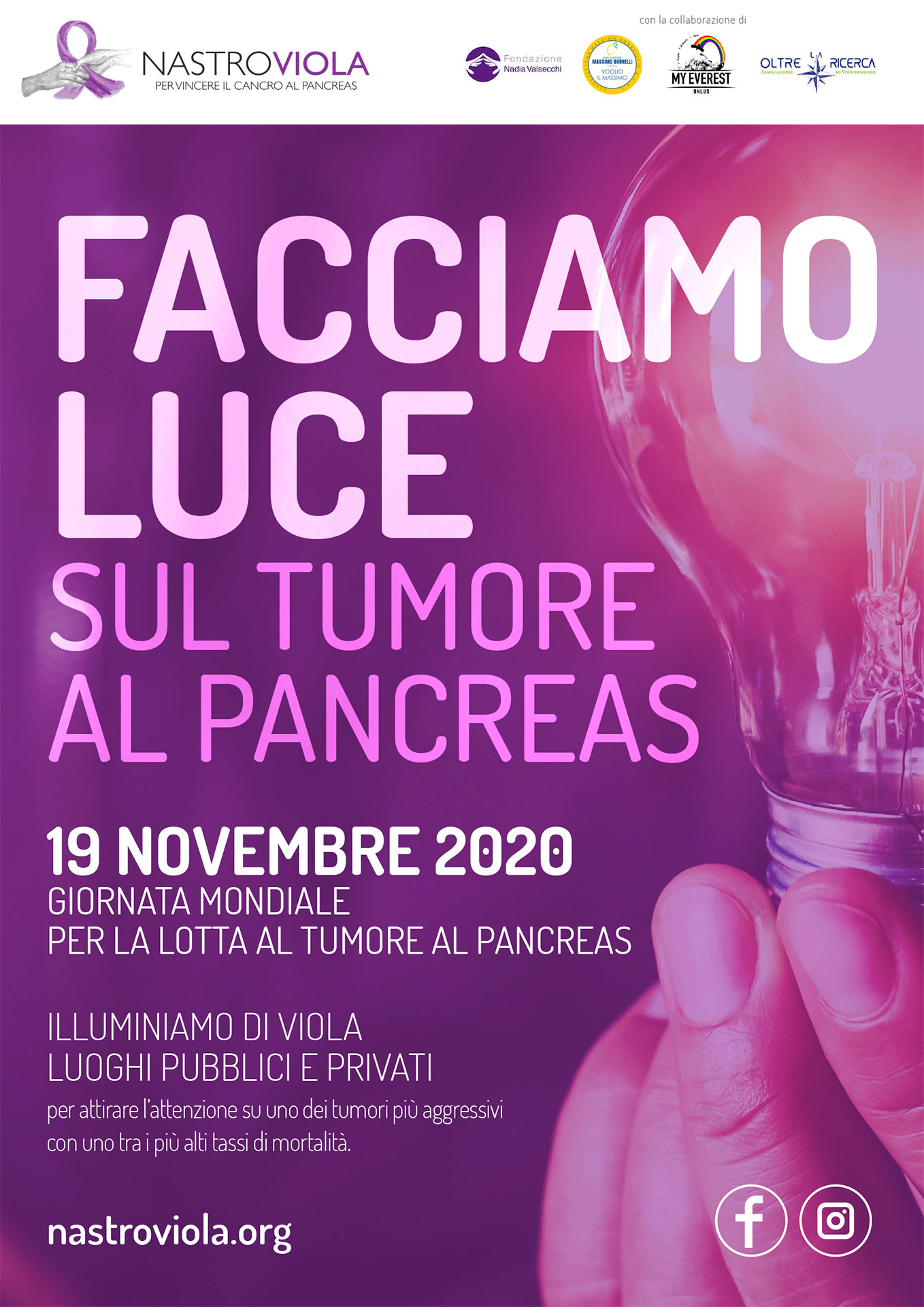 Facciamo Luce sul Tumore al Pancreas – Fondazione Nadia Valsecchi